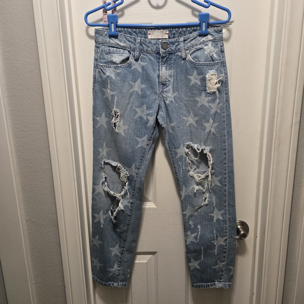 etienne Marcel Star Destroyed Jeans Size 26